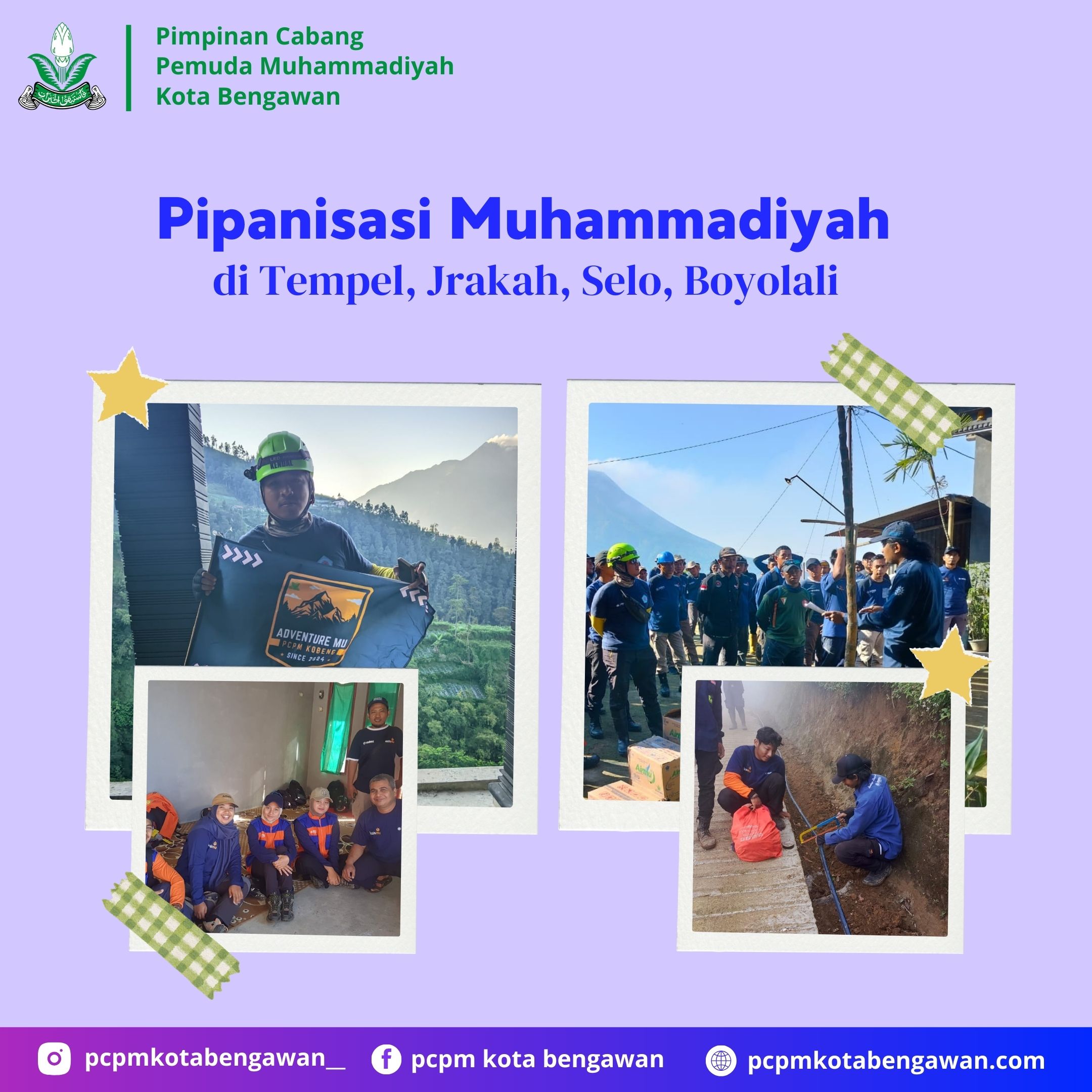 Pipanisasi Air Bersih Muhammadiyah di Lereng Merbabu